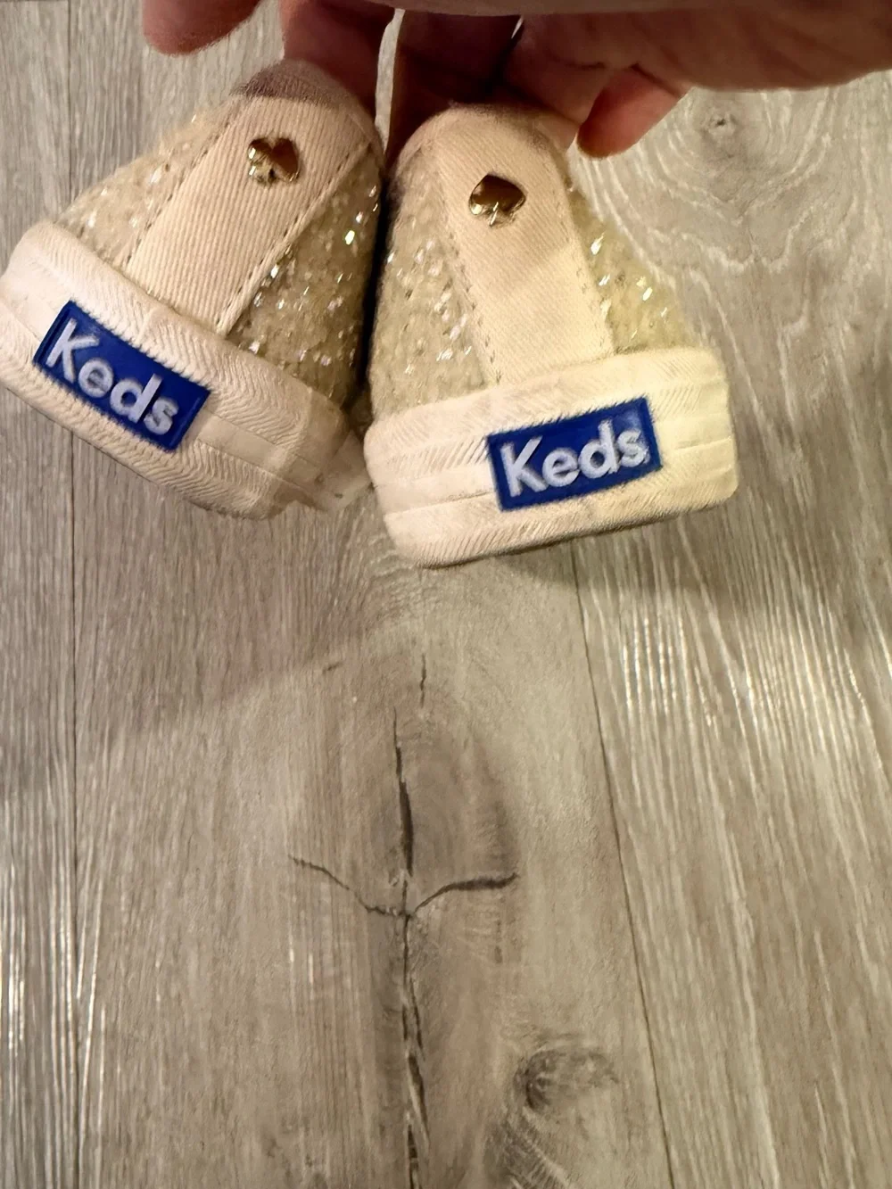 Keds x Kate Spade Double Decker Champagne Glitter Slip On sneakers 🤩